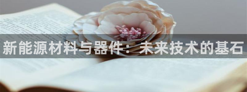 众腾娱乐开户:新能源材料与器件:未来技术的基石
